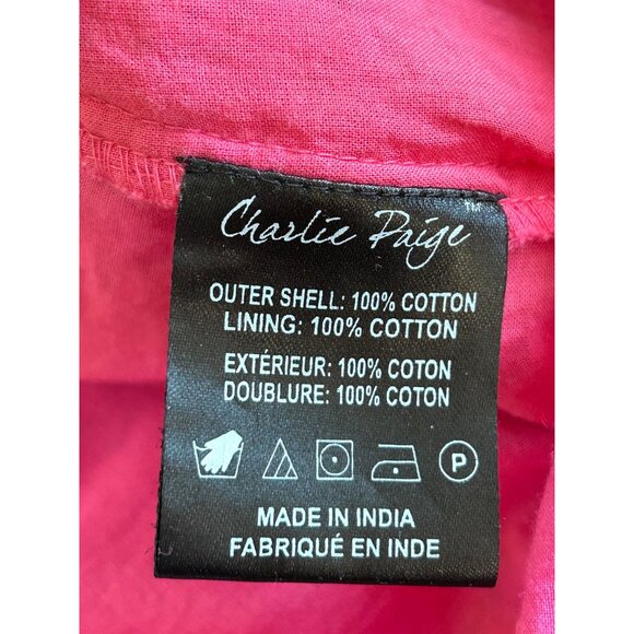 Charlie Paige Pink Sleeveless Eyelet Shift Dress M - Picture 12 of 12